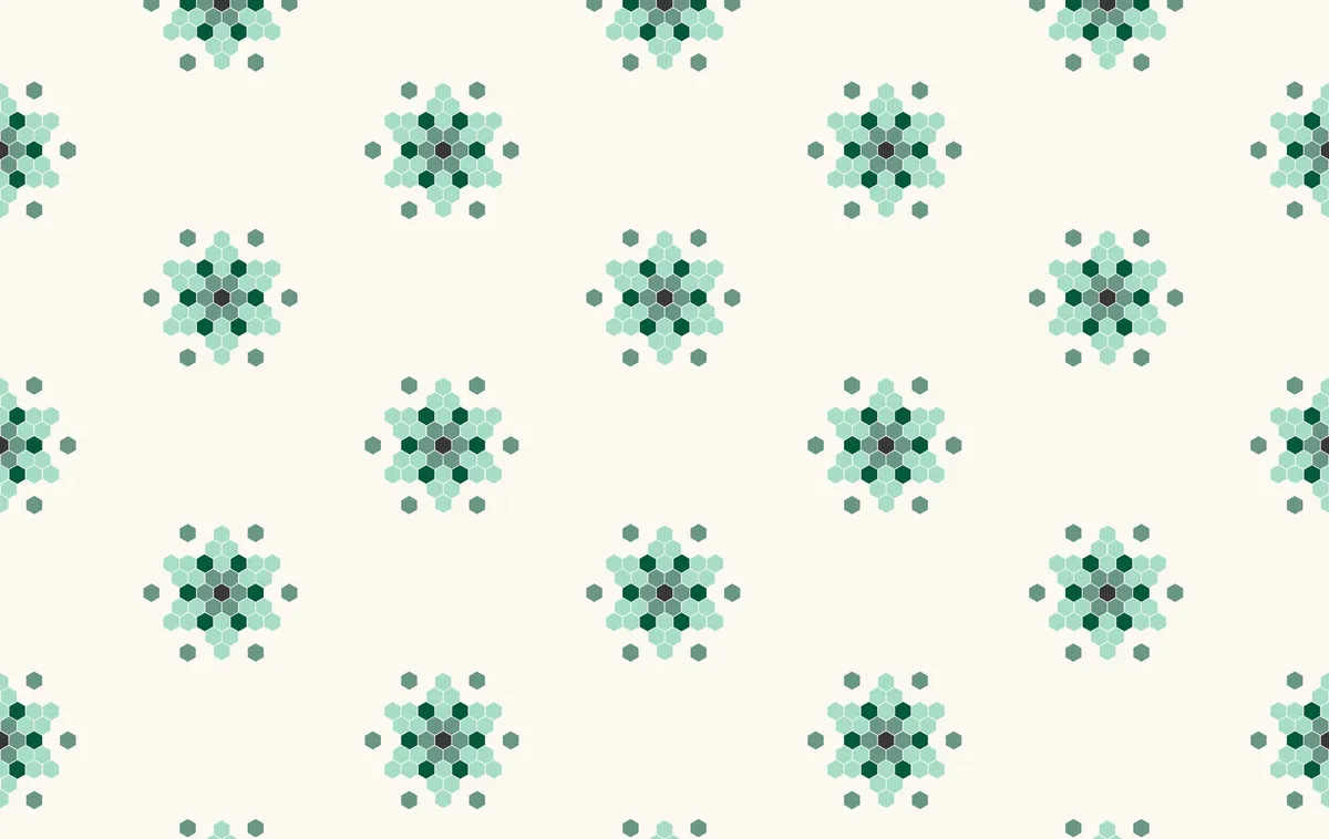 Hexagon pattern based on the lobby tile