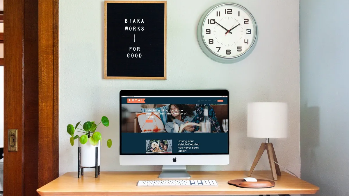The Royal website on a desktop computer