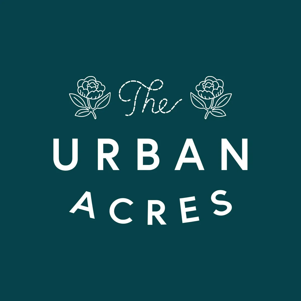 The Urban Acres logo on navy